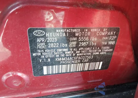 2023 Hyundai Ioniq 6 Sel z USA, uszkodzony, nr VIN KMHM34AC6PA037563
